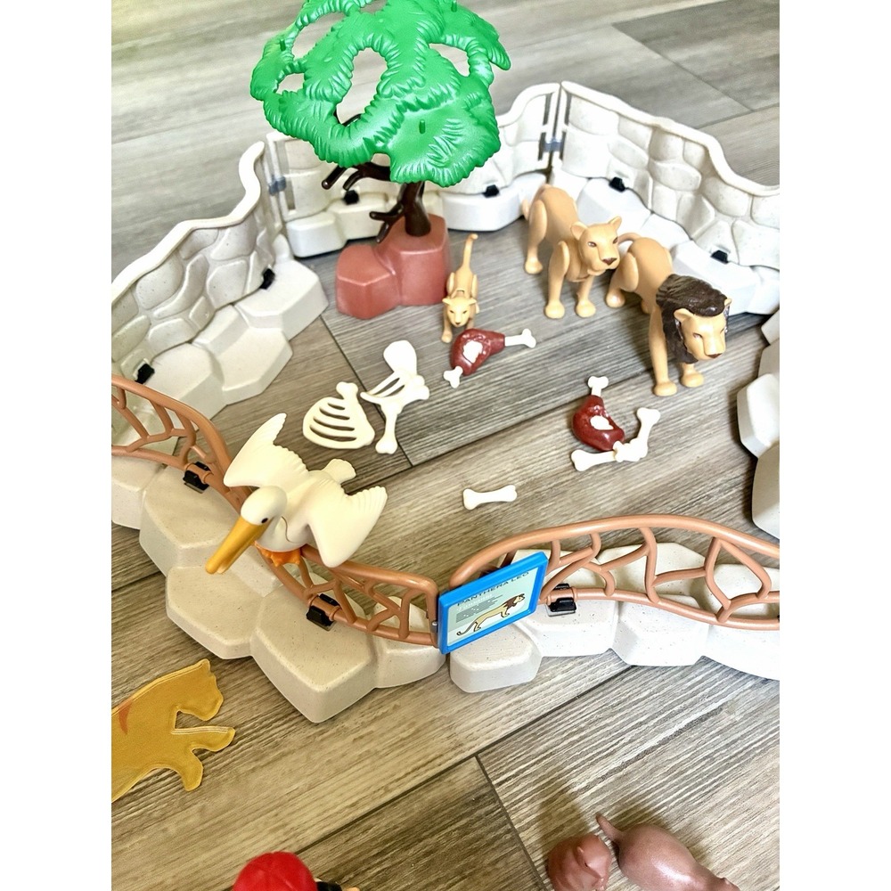 PLAYMOBIL Large City Zoo Incomplete Set + Vintage 1990s People Figures - Picture 14 of 16